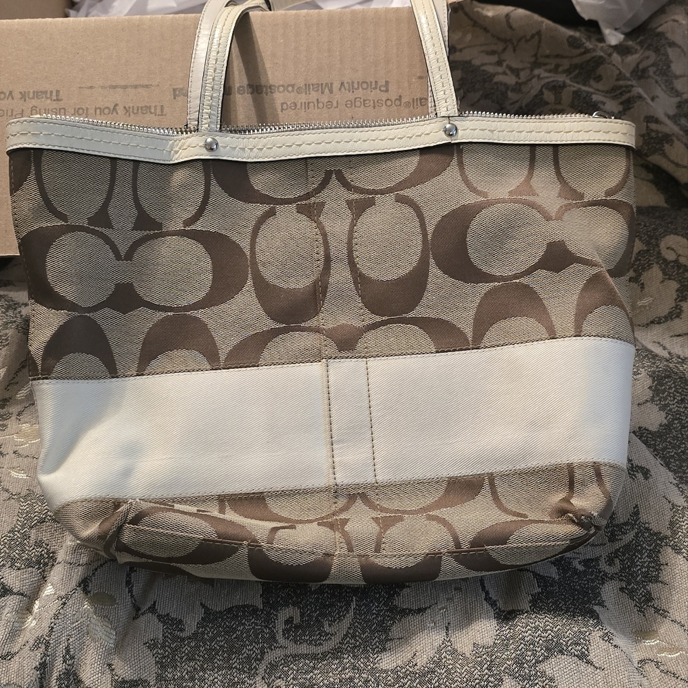Coach Large Signature C's Jacquard Tote Handbag
